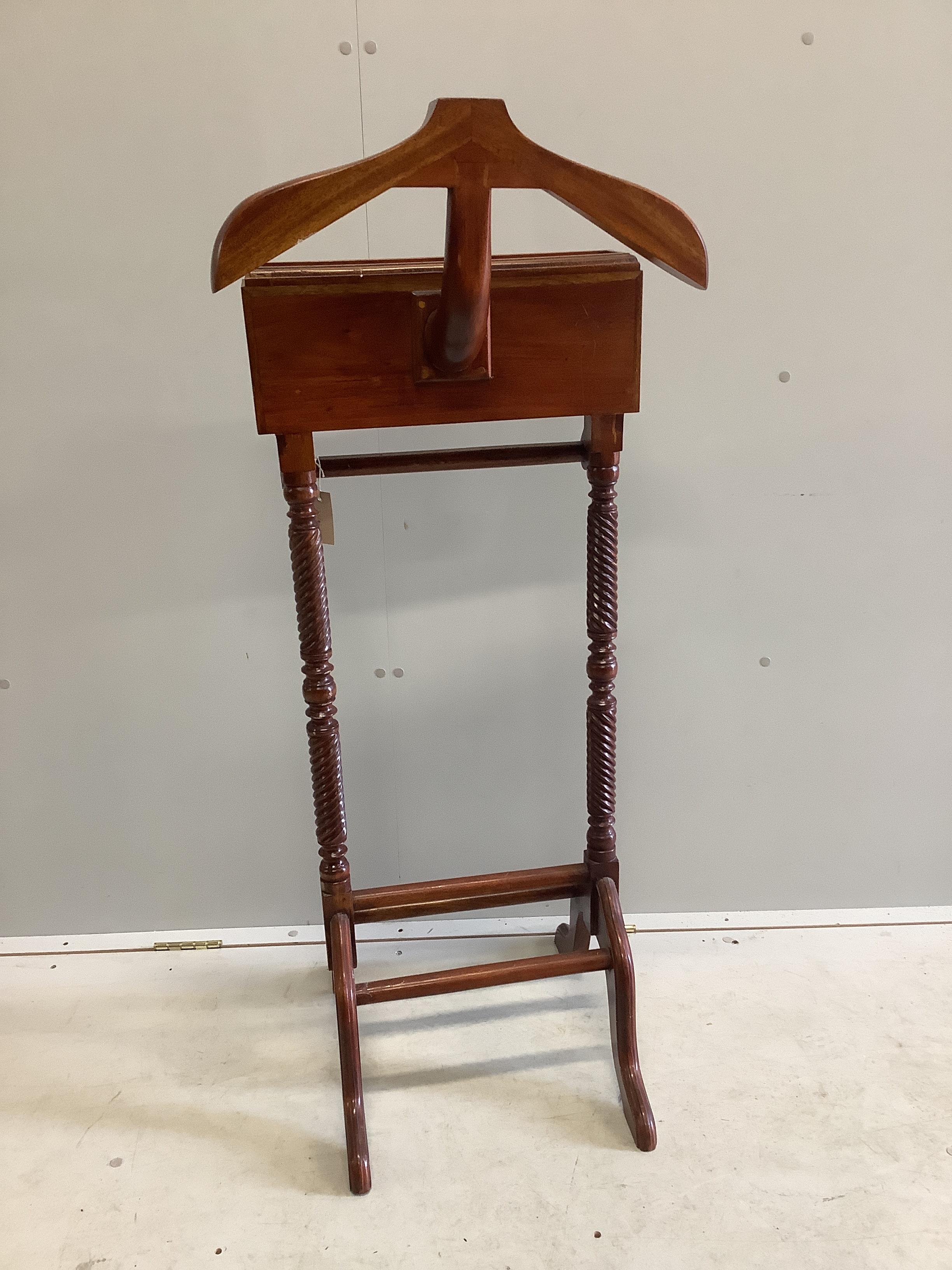 A reproduction mahogany dumb valet, width 50cm